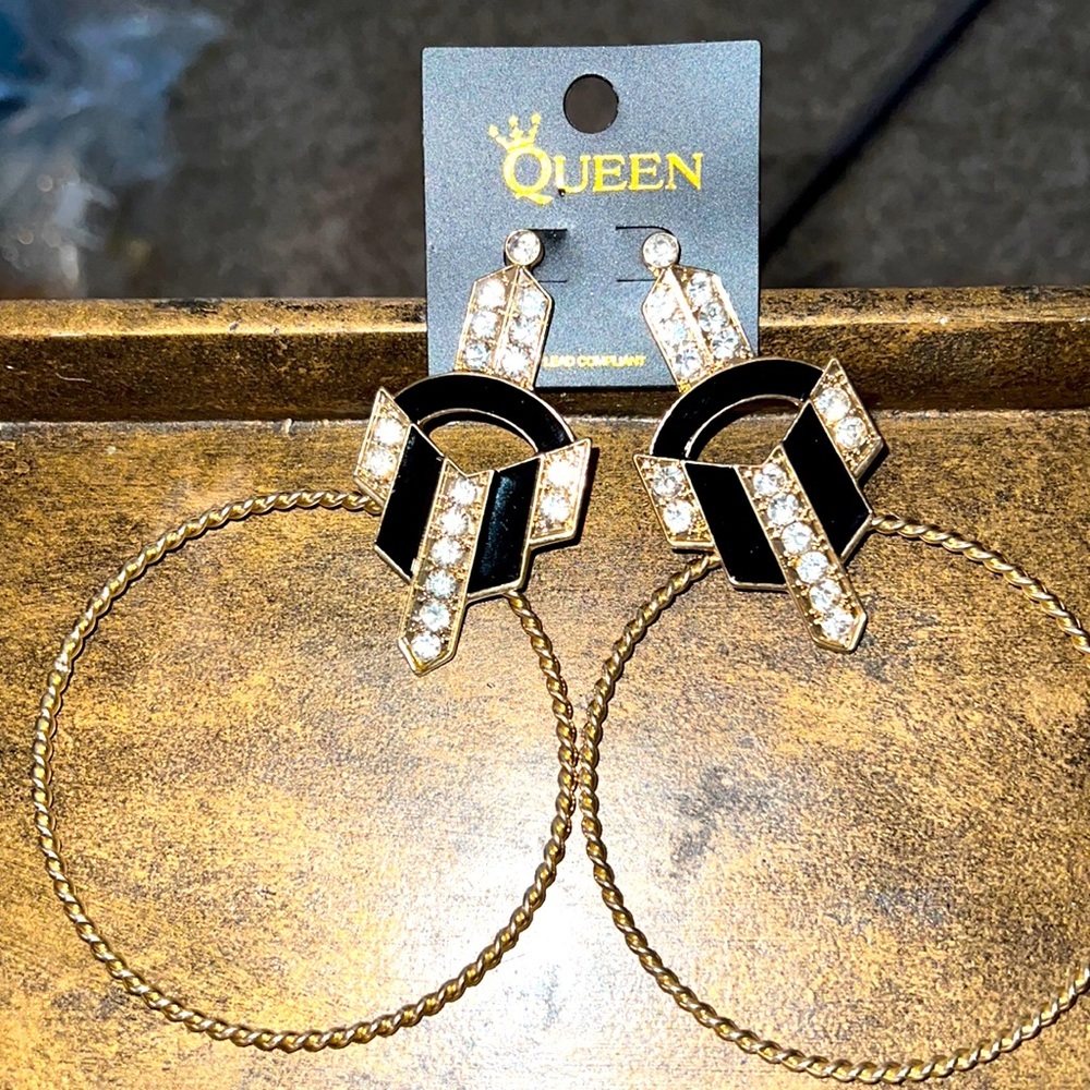 Gold tone, hoop, earrings